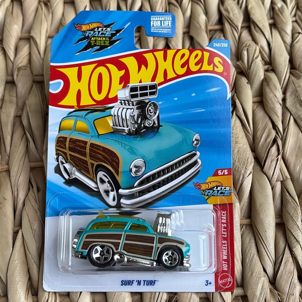 Surf N Turf Woody Wagon Hot Wheels Surfer Wood Panel Car Hotwheels Lets Race 🆕